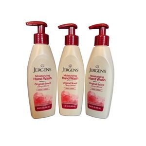 Lot 3 Jergens Moisturizing Hand Wash Unisex 8.45oz Cherry Almond Original Scent
